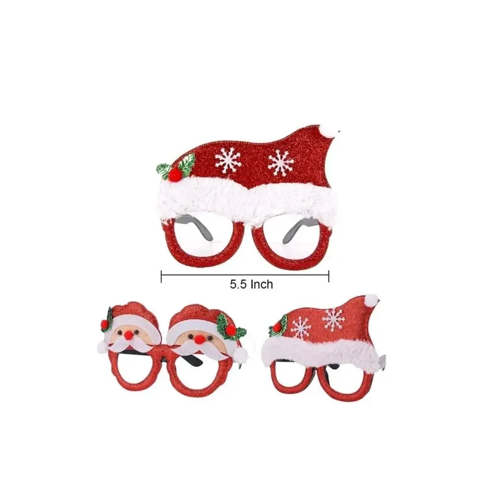 9 Pack Christmas Party Glasses Christmas Glitter Decoration Costume Eyeglasse...